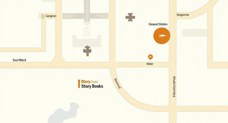 Map showing the general location of Story Lane Books in Gangnam, Seoul